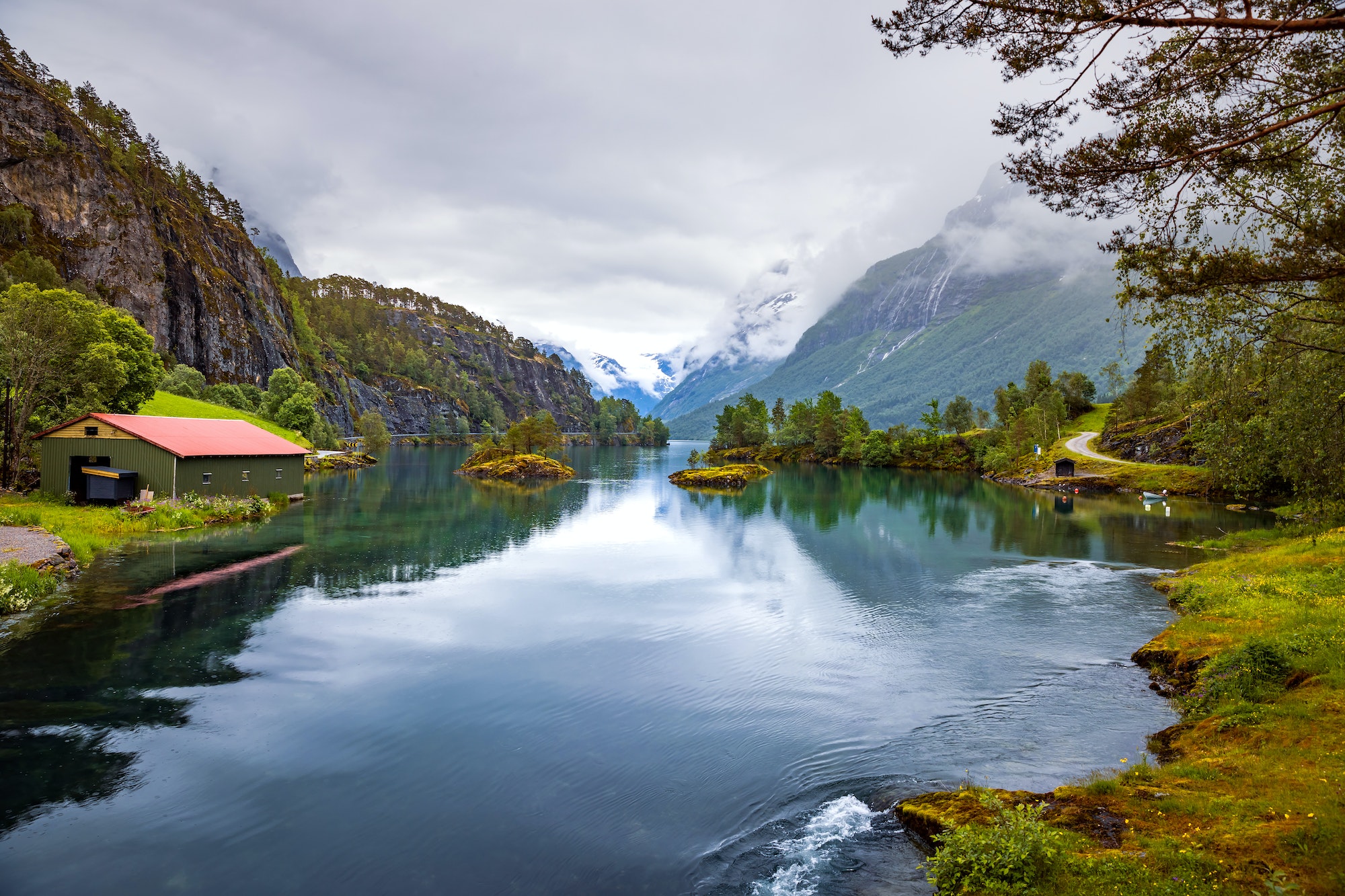 lovatnet lake Beautiful Nature Norway.